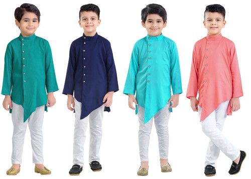 Kids Boys Kurta Pajama Set Indian Ethnic Cultural Fancy Party Dress Cotton Kids