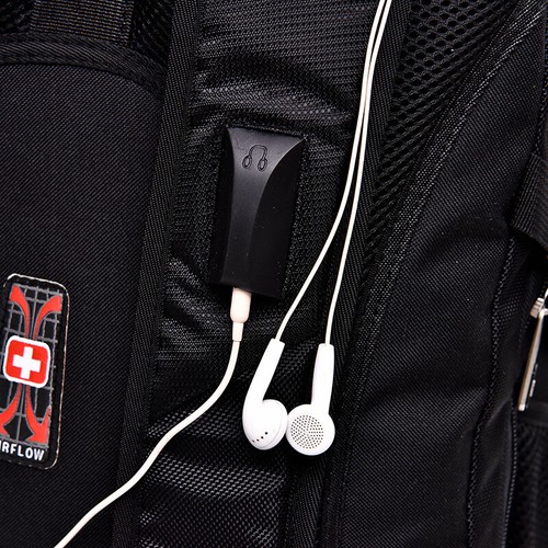 Swiss Men Multifunction Waterproof Laptop Backpack Travel Hiking Bag School Bag