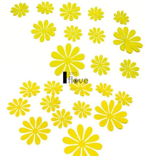 Kids Bedroom Bathroom Flower Shaped Plane Wall Stickers ILOE