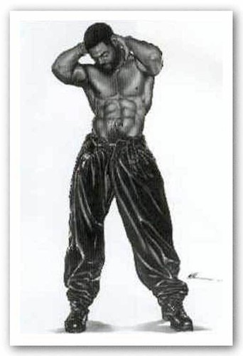 AFRICAN AMERICAN ART PRINT 2 Tight Male Kevin Williams WAK