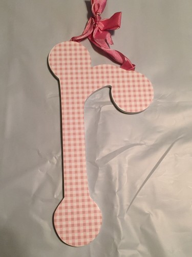 Lower Case Letter MULTI COLORS Gingham Wood Letters /"r/"