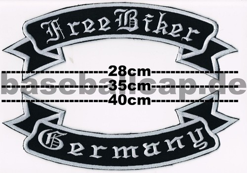 Patch écusson FREE Biker GERMANY 2 Dos Boucle Dos Patch 28-35 O 40 cm