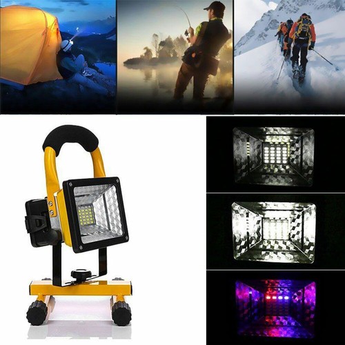 Portable Rechargeable Cordless Mobile LED Work Site Flood Light Fishing Camping