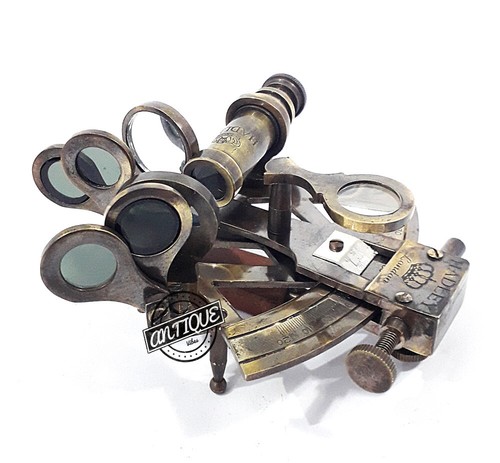 Brass Nautical Antique Direction Hadley London Sextant Instrument Gift New Year