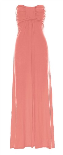 Ladies Fancy Bow Knot Strapless Bandeau Maxi Dress Womens Night Party Boobtube