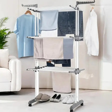 4 Tier Clothes Airer Dryer Rack Foldable Dry Rail Hanger Laundry Indoor Outdoor