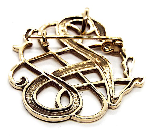 Bronze Dragon Brooch Celtic, Viking Beasts, Serpents