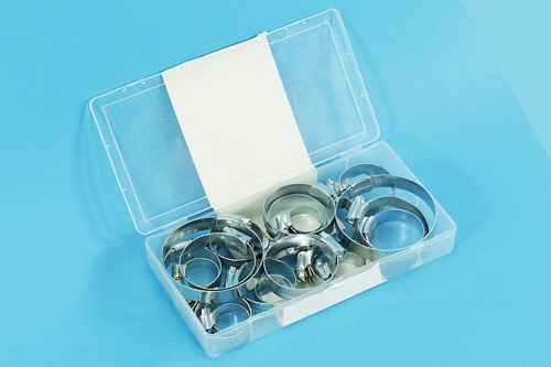 21PC colliers de serrage Set Dans Boîte de rangement Assorted inoxydable voler Pipe Clip