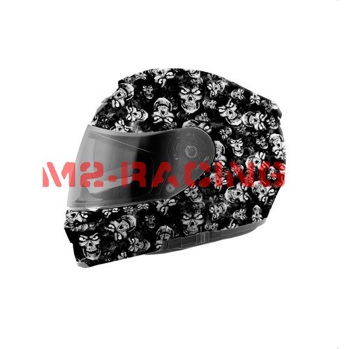 19/"x78/" Hydrographic Film Hydro Dipping Dip Water Transfer Black white Skull #20