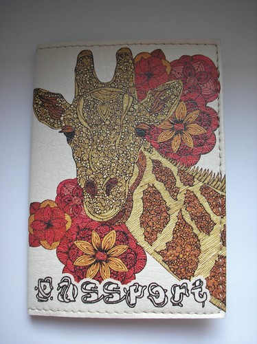 GIRAFFE travel gift idea new PASSPORT Cover Case Travel Wallet Fun design