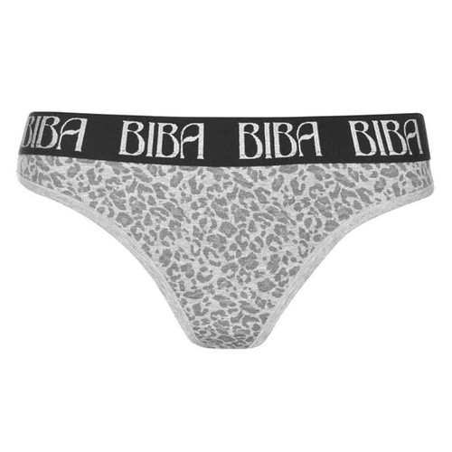 Ladies Biba Elasticated Waist Logo Soft Cotton Thongs Sizes from 8 to 18