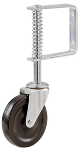 Caster Wheel Rubber Adjustable Metal Wood Fence 125 lb Spring Loaded Gate 4 In
