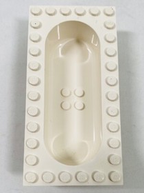 LEGO 1990s White Container Bathtub 6 x 12 30018 - Belville / Time Cruisers 6496