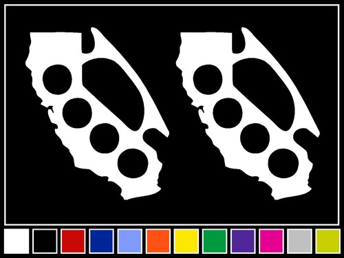 CALIFORNIA BRASS KNUCKLES Vinyl Decal Sticker CA JDM Drift Racing Turbo LA 2