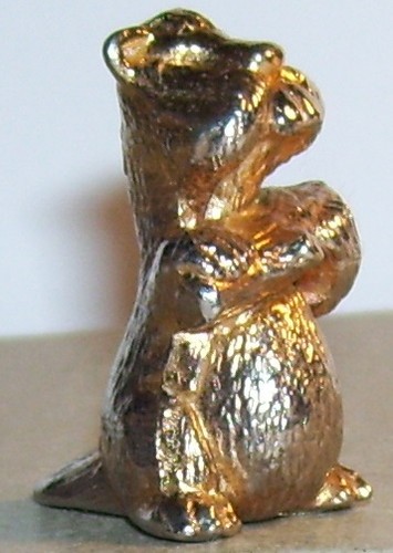 ANIMAL LA MARMOTTE FEVE METAL DORE 3D