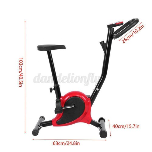 Exercise Bike Stationary Bicycle Cycling Fitness Gym Cardio Workout LCD Monitor