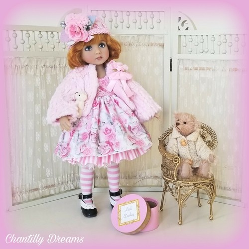 Adorable Hat Box for Little Darling Doll Wig Shoes Storage Prop