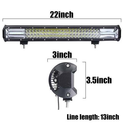 22 Inch 648W LED Work Light Bar Flood Spot Combo Driving Lamp Car Truck Offroad