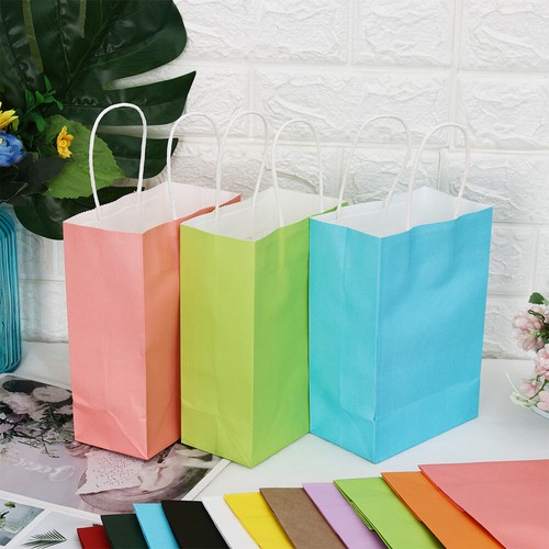 Kraft Paper Party Supplies Handbag Candy Package Christmas Gift Bag Shop Loot