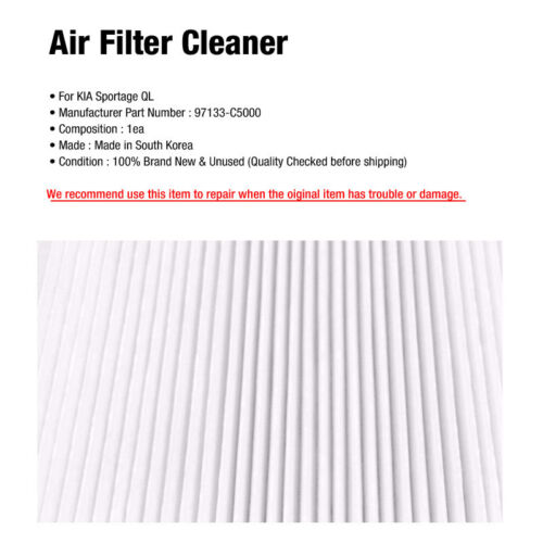OEM Genuine Parts Air Filter Cleaner 97133 C5000 For KIA 2015-2019 Sorento UM
