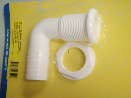 THRU HULL FITTING SEACHOICE 18141 90DEGREE HOSE 1-1//8/" BOATINGMALL BOAT PARTS