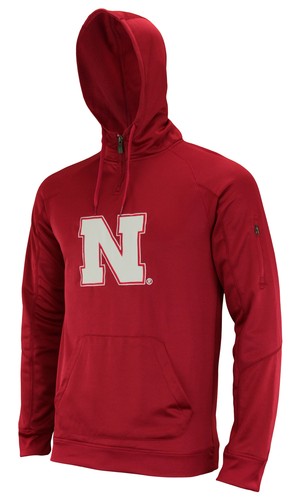 Outerstuff Men/'s NCAA Nebraska Cornhuskers Fan Basic 1//4 Zip Hooded Sweater