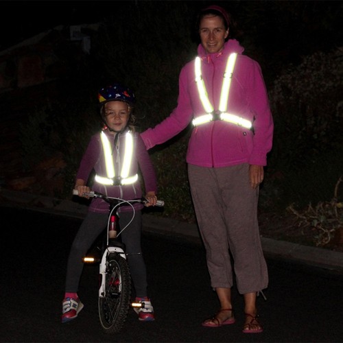 Security Safety Reflective Vest Belt Stripe Straps Night Running Jogging Biking