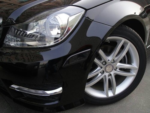 Smoke Lens Chrome Base Bumper Side Marker Light Mercedes 2012-2014 Mecedes W204