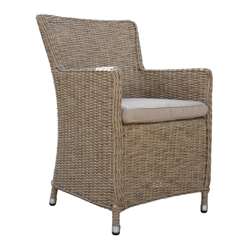 Dasmöbelwerk poly rotin chaise jardin-dining-Fauteuil mobilier de jardin Madrid Coffee