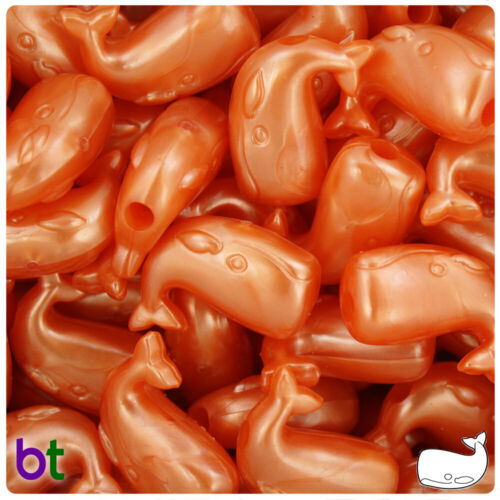 Style choice BeadTin Whale Shaped 24mm Plastic Pony Beads 24pcs