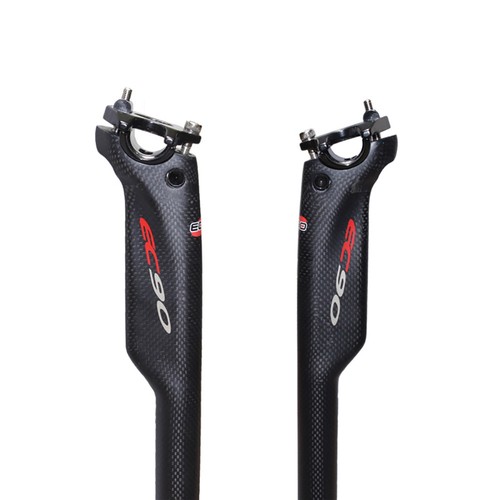 EC90 Carbon Fiber Bike Seatpost Lightweight Leather Saddles Seat Seatpost Clamp