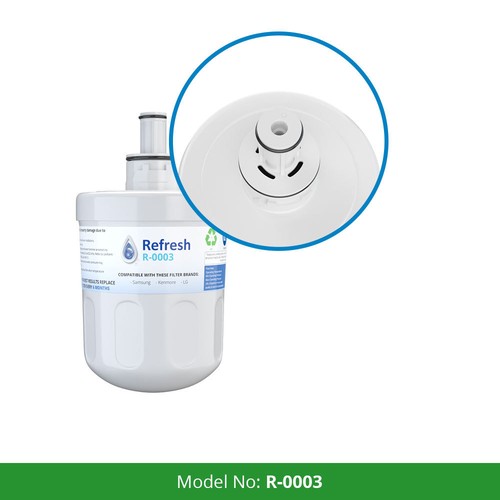 Fits Samsung RS2530BWP Refrigerators Refresh Replacement Water Filter 2 Pack