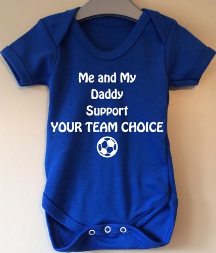 ME AND MY DADDY SUPPORT YOUR CHOICE PERSONALISED RUGBY FOOTBALL BABY BODY VEST