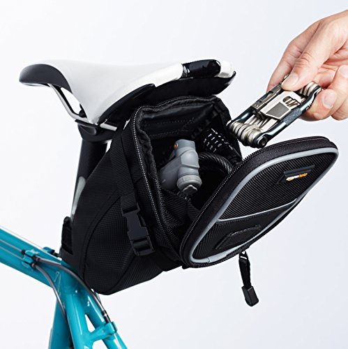AmazonBasics Strap-On Wedge Saddle Bag for Cycling