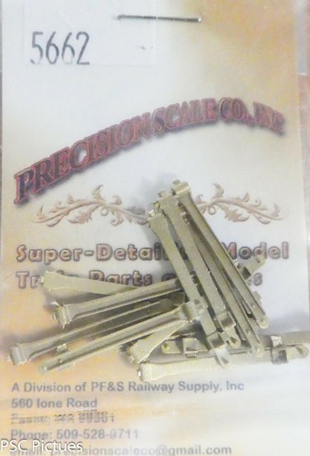 12pcs Cored .025/" Brass Precision Scale O #5662 Handrail Stanchions Side