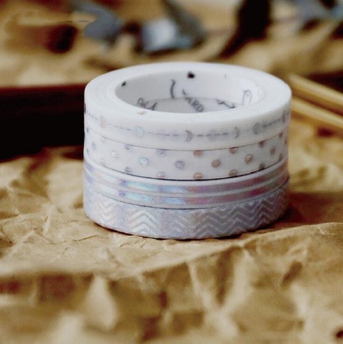 1 Roll 5M Color bronzing series washi tape DIY Diary decoration masking tape 5mm