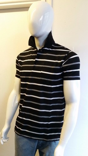 GILLICCI MENS SUMMER CASUAL STRIPED FASHION BRANDED COTTON POLO SHIRT T-SHIRT C3