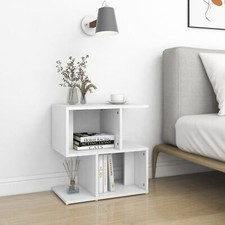 Bedside Cabinet White 50x30x51.5 Chipboard V2D1