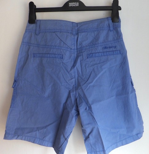 Neuf Mantaray Pour Femme Taille Haute Bleu Short Cargo avec 4 poches