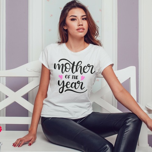 Mum of the Year T-Shirt Mothers Day Gift Mom TShirt Daughter Son Birthday 557