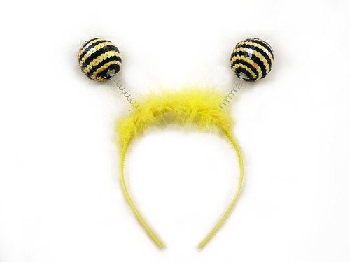 Haarreif Biene mit Pailletten Hummel403 Haarreifen Haarschmuck Karneval Kostüm