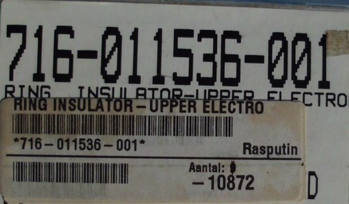 716-011536-001 Anello Insulator upper electrode Lam etch Equipment