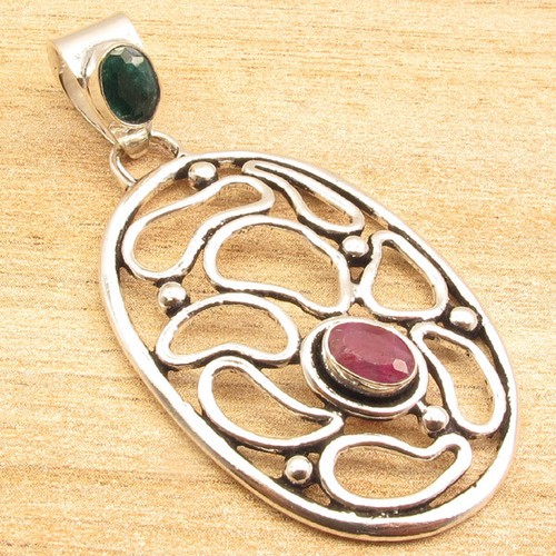 925 Silver Plated OVAL Fashion Pendant New Jewelry ! Many Style Many Color