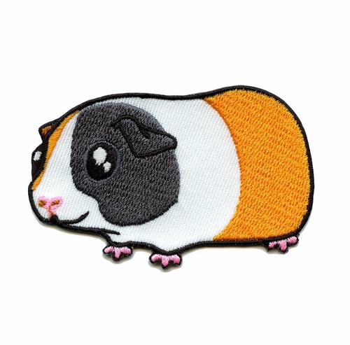 Guinea Pig Embroidered Iron On Patch