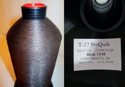 NOS Monocord Bonded Nylon Thread ProQuilt T-27 Tex-27 Brown Mink 15,000 yard Spo