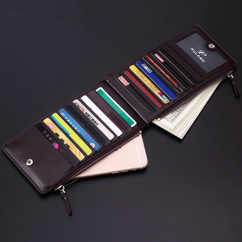 AS// FR85386 Classique long style ultraminces Banque Zipper Wallet Men