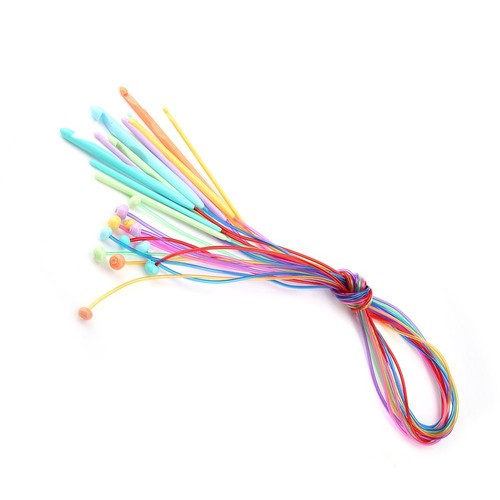 1.2 M 12 Tailles souple en plastique ABS Afghan Crochet crochets Weave Aiguilles Supply NEW