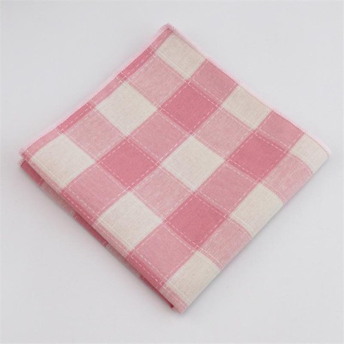 Plaid Handkerchief New Cotton Pocket Square Classic Suit Towel Striped Hankies