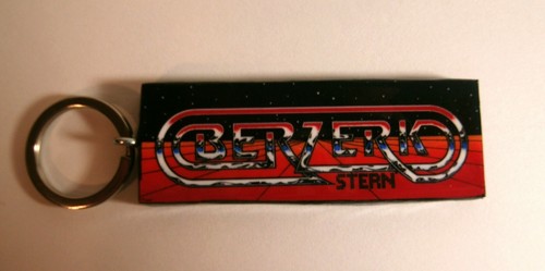Berzerk Arcade Marquee Coin Door accessory Keychain
