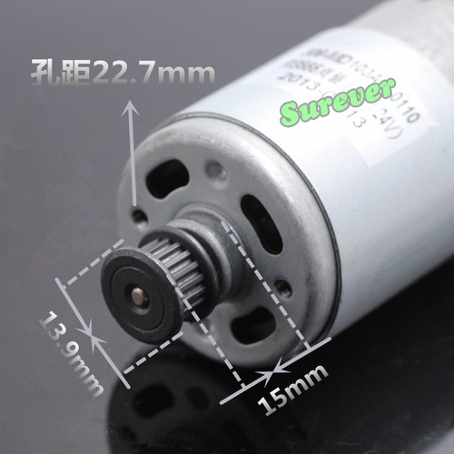 Micro 555 Permanent Magnet Motor DC 24V 4800RPM Dual Shafts Synchronous Wheels